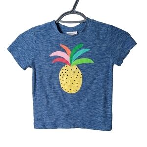 Hanna Andersson Blue Sunblock UV Art Tee Pineapple Graphic‎ Size 3